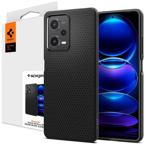 Spigen Etui na telefon Spigen Liquid Air obudowa ochronna do Xiaomi Redmi Note 12 Pro 5G / Poco X5 Pro 5G Matte Black Spigen Etui na telefon Spigen Liquid Air obudowa ochronna do Xiaomi Redmi Note 12 Pro 5G / Poco X5 Pro 5G Matte Black