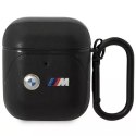 BMW Etui BMW BMA222PVTK do AirPods 1/2 cover czarny/black Leather Curved Line