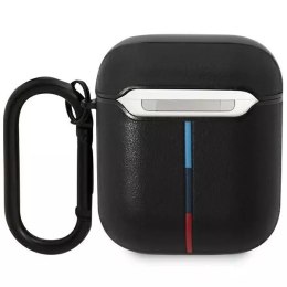 BMW Etui BMW BMA222PVTK do AirPods 1/2 cover czarny/black Leather Curved Line