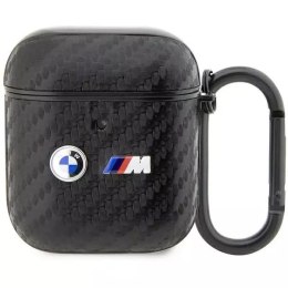 BMW Etui BMW BMA2WMPUCA2 do AirPods 1/2 cover czarny/black Carbon Double Metal Logo