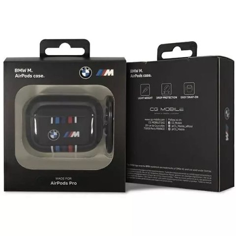 BMW Etui BMW BMAP22SWTK do AirPods Pro cover czarny/black Multiple Colored Lines BMW Etui BMW BMAP22SWTK do AirPods Pro cover czarny/black Multiple Colored Lines