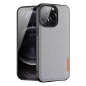 Dux Ducis Dux Ducis Fino etui pokrowiec pokryty nylonowym materiałem iPhone 13 Pro szary
