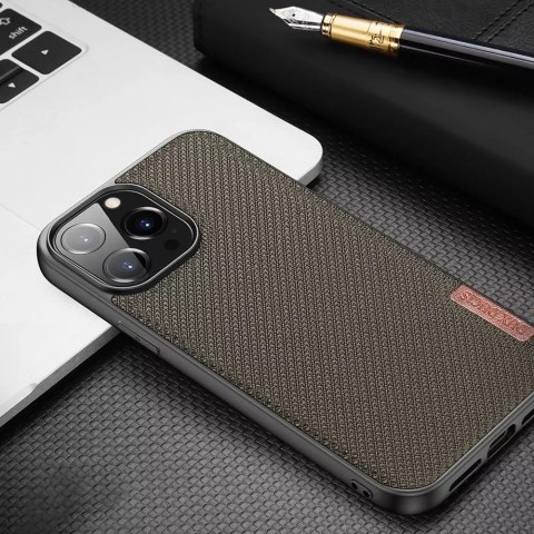 Dux Ducis Dux Ducis Fino etui pokrowiec pokryty nylonowym materiałem iPhone 13 Pro zielony Dux Ducis Dux Ducis Fino etui pokrowiec pokryty nylonowym materiałem iPhone 13 Pro zielony