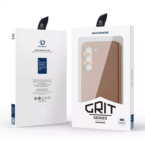 Dux Ducis Dux Ducis Grit etui Samsung Galaxy S23 elegancki pokrowiec ze sztucznej skóry MagSafe brązowe Dux Ducis Dux Ducis Grit etui Samsung Galaxy S23 elegancki pokrowiec ze sztucznej skóry MagSafe brązowe