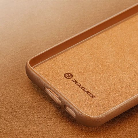 Dux Ducis Dux Ducis Grit etui Samsung Galaxy S23 elegancki pokrowiec ze sztucznej skóry MagSafe brązowe Dux Ducis Dux Ducis Grit etui Samsung Galaxy S23 elegancki pokrowiec ze sztucznej skóry MagSafe brązowe