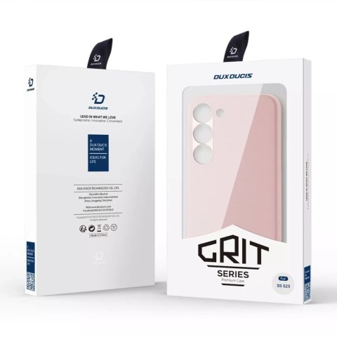 Dux Ducis Dux Ducis Grit etui Samsung Galaxy S23 elegancki pokrowiec ze sztucznej skóry MagSafe różowe Dux Ducis Dux Ducis Grit etui Samsung Galaxy S23 elegancki pokrowiec ze sztucznej skóry MagSafe różowe
