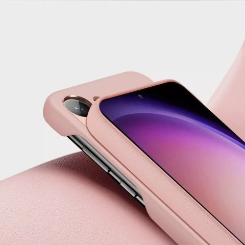 Dux Ducis Dux Ducis Grit etui Samsung Galaxy S23 elegancki pokrowiec ze sztucznej skóry MagSafe różowe Dux Ducis Dux Ducis Grit etui Samsung Galaxy S23 elegancki pokrowiec ze sztucznej skóry MagSafe różowe