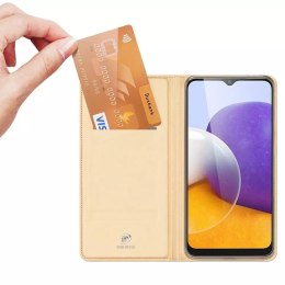 Dux Ducis Dux Ducis Skin Pro kabura etui pokrowiec z klapką Samsung Galaxy A22 4G złoty