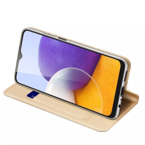 Dux Ducis Dux Ducis Skin Pro kabura etui pokrowiec z klapką Samsung Galaxy A22 4G złoty Dux Ducis Dux Ducis Skin Pro kabura etui pokrowiec z klapką Samsung Galaxy A22 4G złoty