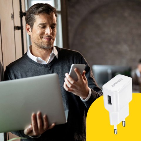 Samsung Oryginalna Ładowarka sieciowa Samsung EP-TA50EWE 7.75W + Kabel USB-C EP-DW700CWE 1.5m biały Samsung Oryginalna Ładowarka sieciowa Samsung EP-TA50EWE 7.75W + Kabel USB-C EP-DW700CWE 1.5m biały