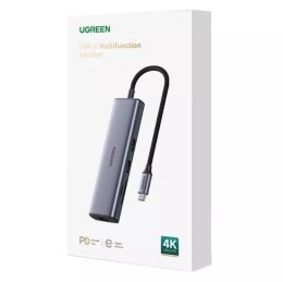 UGreen Adapter Hub UGREEN, USB_C do 2x USB 3.0, HDMI, RJ45, SD/TF
