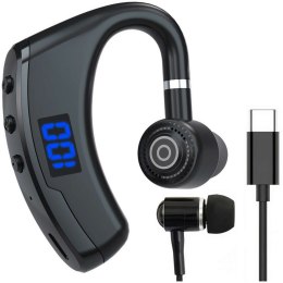 Defender Słuchawka bezprzewodowa do rozmów Bluetooth 4.0 zestaw słuchawkowy do samochodu auta z wyświetlaczem V8 Czarna