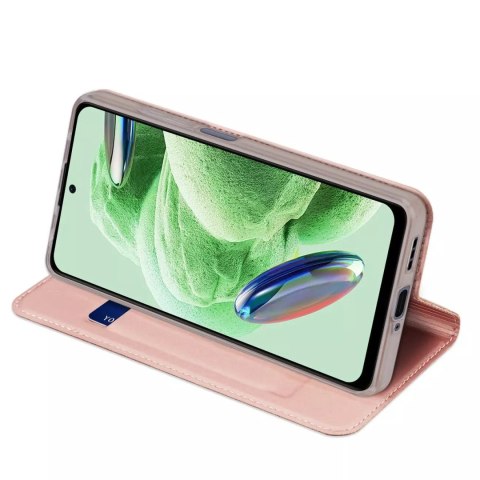 Dux Ducis Dux Ducis Skin Pro etui do Xiaomi Redmi Note 12 Pro / Poco X5 Pro 5G pokrowiec z klapką portfel na kartę podstawka różowe Dux Ducis Dux Ducis Skin Pro etui do Xiaomi Redmi Note 12 Pro / Poco X5 Pro 5G pokrowiec z klapką portfel na kartę podstawka różowe