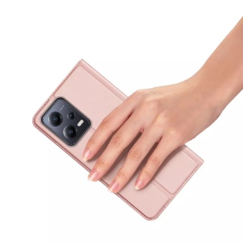 Dux Ducis Dux Ducis Skin Pro etui do Xiaomi Redmi Note 12 Pro / Poco X5 Pro 5G pokrowiec z klapką portfel na kartę podstawka różowe Dux Ducis Dux Ducis Skin Pro etui do Xiaomi Redmi Note 12 Pro / Poco X5 Pro 5G pokrowiec z klapką portfel na kartę podstawka różowe