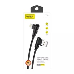 Foneng Kabel kątowy USB do Lightning Foneng X70, 3A, 1m (czarny)
