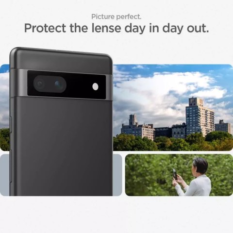 Spigen Szkło hartowane osłona aparatu Spigen Optik.TR "EZ FIT" Camera Protector 2-pack do Google Pixel 7A Black Spigen Szkło hartowane osłona aparatu Spigen Optik.TR "EZ FIT" Camera Protector 2-pack do Google Pixel 7A Black