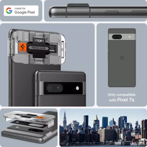 Spigen Szkło hartowane osłona aparatu Spigen Optik.TR "EZ FIT" Camera Protector 2-pack do Google Pixel 7A Black Spigen Szkło hartowane osłona aparatu Spigen Optik.TR "EZ FIT" Camera Protector 2-pack do Google Pixel 7A Black