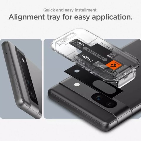Spigen Szkło hartowane osłona aparatu Spigen Optik.TR "EZ FIT" Camera Protector 2-pack do Google Pixel 7A Black Spigen Szkło hartowane osłona aparatu Spigen Optik.TR "EZ FIT" Camera Protector 2-pack do Google Pixel 7A Black