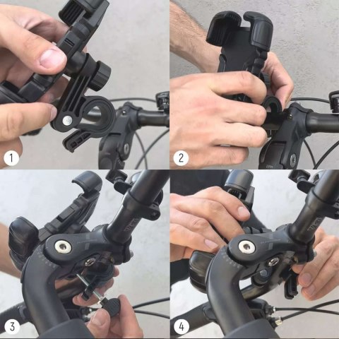 Wozinsky Uchwyt rowerowy Wozinsky mocny na telefon na kierownicę roweru, motocykla, hulajnogi WBHBK6 Czarny Wozinsky Uchwyt rowerowy Wozinsky mocny na telefon na kierownicę roweru, motocykla, hulajnogi WBHBK6 Czarny