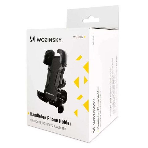Wozinsky Uchwyt rowerowy Wozinsky mocny na telefon na kierownicę roweru, motocykla, hulajnogi WBHBK6 Czarny Wozinsky Uchwyt rowerowy Wozinsky mocny na telefon na kierownicę roweru, motocykla, hulajnogi WBHBK6 Czarny