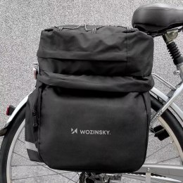 Wozinsky Wozinsky pojemna torba rowerowa 60 l na bagażnik (osłona przeciwdeszczowa w zestawie) czarny (WBB13BK)