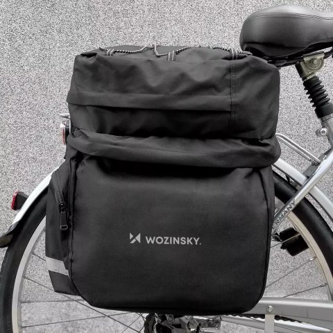 Wozinsky Wozinsky pojemna torba rowerowa 60 l na bagażnik (osłona przeciwdeszczowa w zestawie) czarny (WBB13BK) Wozinsky Wozinsky pojemna torba rowerowa 60 l na bagażnik (osłona przeciwdeszczowa w zestawie) czarny (WBB13BK)