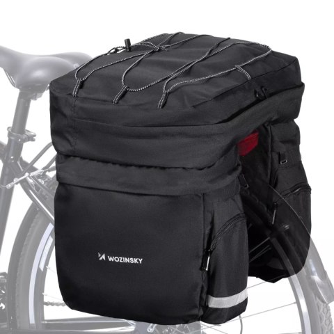 Wozinsky Wozinsky pojemna torba rowerowa 60 l na bagażnik (osłona przeciwdeszczowa w zestawie) czarny (WBB13BK) Wozinsky Wozinsky pojemna torba rowerowa 60 l na bagażnik (osłona przeciwdeszczowa w zestawie) czarny (WBB13BK)