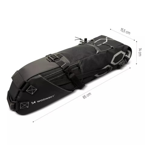 Wozinsky Wozinsky pojemna torba rowerowa pod siodełko torba podsiodłowa duża 12 l czarny (WBB9BK) Wozinsky Wozinsky pojemna torba rowerowa pod siodełko torba podsiodłowa duża 12 l czarny (WBB9BK)
