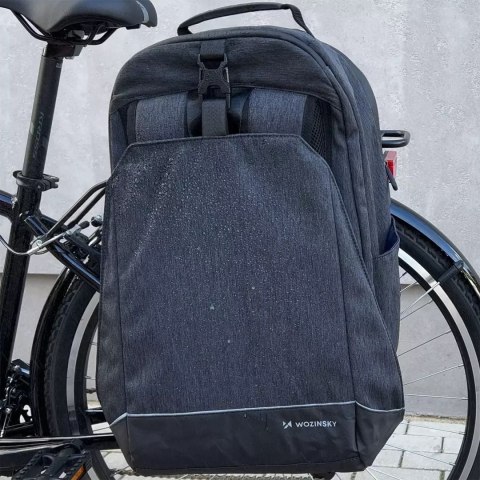 Wozinsky Wozinsky torba rowerowa na bagażnik plecak rowerowy ze stelażem 2w1 30l czarny (WBB33BK) Wozinsky Wozinsky torba rowerowa na bagażnik plecak rowerowy ze stelażem 2w1 30l czarny (WBB33BK)
