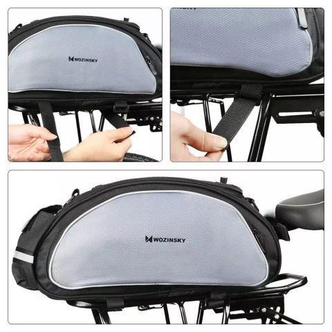 Wozinsky Wozinsky torba rowerowa na bagażnik z paskiem na ramię 13l czarna (WBB1BK) Wozinsky Wozinsky torba rowerowa na bagażnik z paskiem na ramię 13l czarna (WBB1BK)