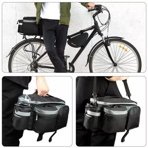 Wozinsky Wozinsky torba rowerowa na bagażnik z paskiem na ramię 6l czarny (WBB3BK) Wozinsky Wozinsky torba rowerowa na bagażnik z paskiem na ramię 6l czarny (WBB3BK)