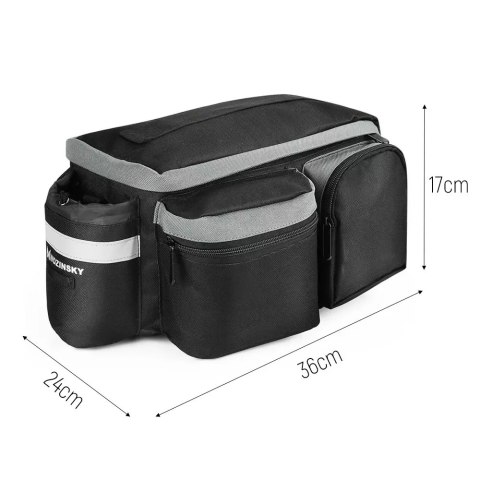Wozinsky Wozinsky torba rowerowa na bagażnik z paskiem na ramię 6l czarny (WBB3BK) Wozinsky Wozinsky torba rowerowa na bagażnik z paskiem na ramię 6l czarny (WBB3BK)