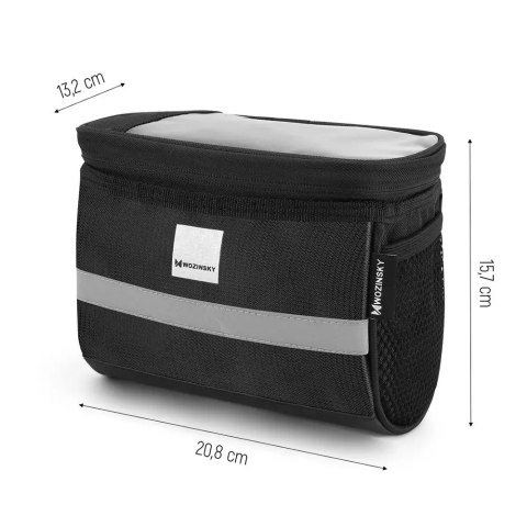 Wozinsky Wozinsky torba rowerowa na kierownicę z etui na telefon 2 l czarny (WBB12BK) Wozinsky Wozinsky torba rowerowa na kierownicę z etui na telefon 2 l czarny (WBB12BK)