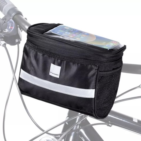 Wozinsky Wozinsky torba rowerowa na kierownicę z etui na telefon 2 l czarny (WBB12BK) Wozinsky Wozinsky torba rowerowa na kierownicę z etui na telefon 2 l czarny (WBB12BK)