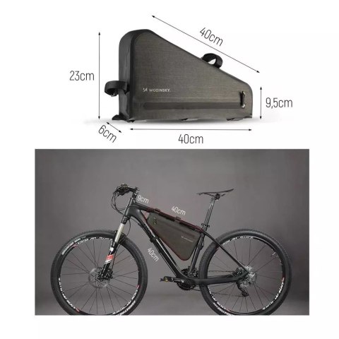 Wozinsky Wozinsky torba rowerowa na ramę roweru 5 l szara (WBB15BK) Wozinsky Wozinsky torba rowerowa na ramę roweru 5 l szara (WBB15BK)