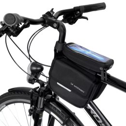 Wozinsky Wozinsky torba rowerowa na ramę sakwa na rower wodoodporne etui na telefon 1,5l czarny (WBB26BK)