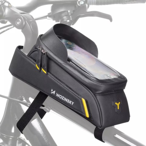 Wozinsky Wozinsky torba rowerowa na ramę z etui na telefon 1l czarny (WBB25BK) Wozinsky Wozinsky torba rowerowa na ramę z etui na telefon 1l czarny (WBB25BK)