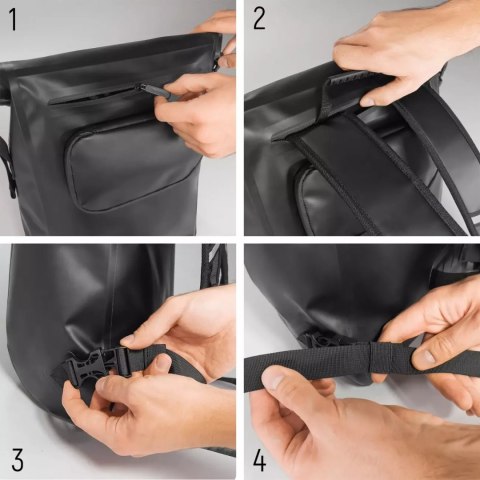 Wozinsky Wozinsky wodoodporny plecak na bagażnik rowerowy torba rowerowa 2w1 23l czerwony (WBB31RE) Wozinsky Wozinsky wodoodporny plecak na bagażnik rowerowy torba rowerowa 2w1 23l czerwony (WBB31RE)
