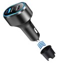 Marka niezdefiniowana Ładowarka samochodowa rozdzielacz 100W mocna 6xUSB do telefonu laptopa tabletu z 6 portami C79ACC USB-C Czarna