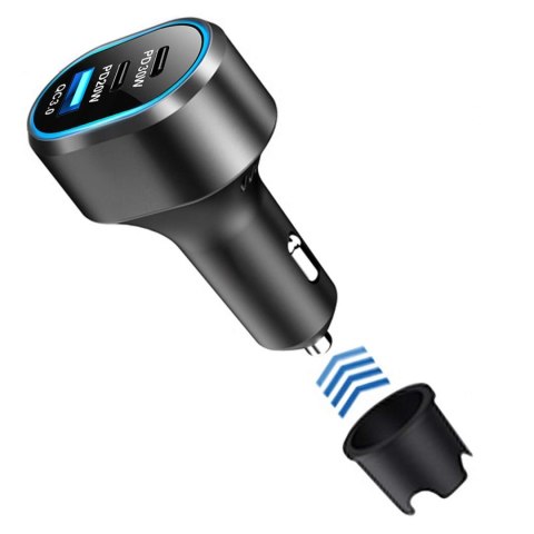 Marka niezdefiniowana Ładowarka samochodowa rozdzielacz 100W mocna 6xUSB do telefonu laptopa tabletu z 6 portami C79ACC USB-C Czarna Marka niezdefiniowana Ładowarka samochodowa rozdzielacz 100W mocna 6xUSB do telefonu laptopa tabletu z 6 portami C79ACC USB-C Czarna