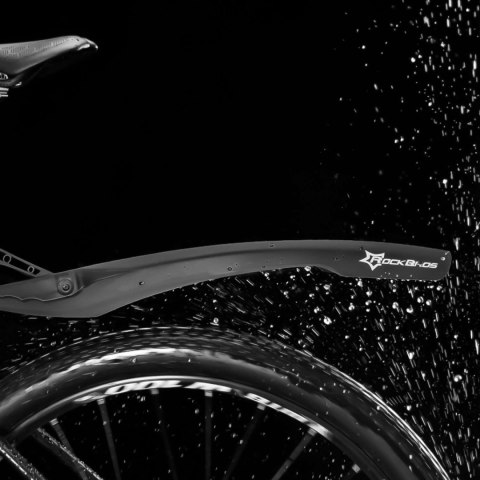 RockBros Błotniki rowerowe Rockbros DNB8001BK Przód Tył komplet 2szt. na rower światło światełko LED czarne RockBros Błotniki rowerowe Rockbros DNB8001BK Przód Tył komplet 2szt. na rower światło światełko LED czarne