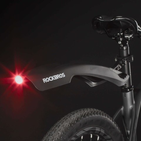 RockBros Błotniki rowerowe Rockbros DNB8001BK Przód Tył komplet 2szt. na rower światło światełko LED czarne RockBros Błotniki rowerowe Rockbros DNB8001BK Przód Tył komplet 2szt. na rower światło światełko LED czarne