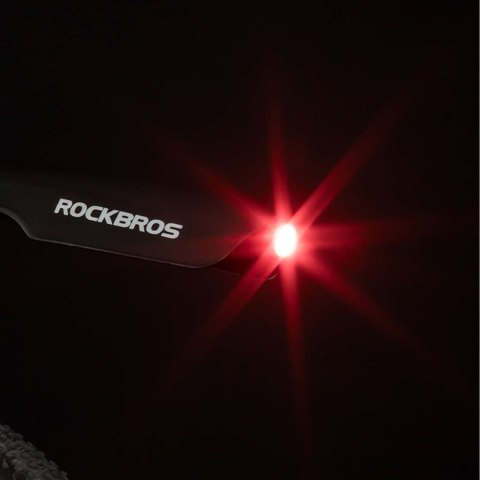 RockBros Błotniki rowerowe Rockbros DNB8001BK Przód Tył komplet 2szt. na rower światło światełko LED czarne RockBros Błotniki rowerowe Rockbros DNB8001BK Przód Tył komplet 2szt. na rower światło światełko LED czarne