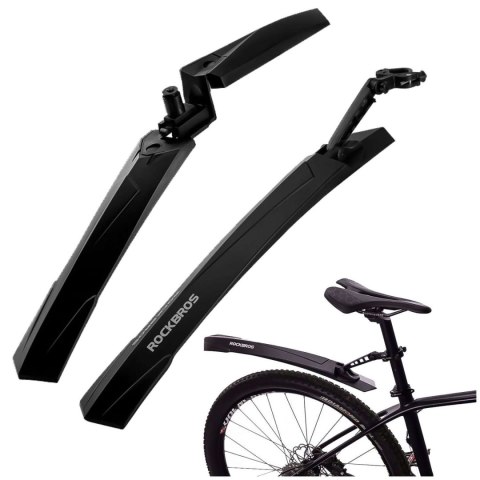 RockBros Błotniki rowerowe Rockbros WS1001BK Przód Tył komplet 2szt. na rower czarne RockBros Błotniki rowerowe Rockbros WS1001BK Przód Tył komplet 2szt. na rower czarne