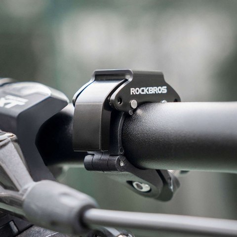 RockBros Dzwonek rowerowy do roweru uniwersalny RockBros Big Ring aluminiowy mocny na kierownicę 100dB wodoodporny czarny RockBros Dzwonek rowerowy do roweru uniwersalny RockBros Big Ring aluminiowy mocny na kierownicę 100dB wodoodporny czarny