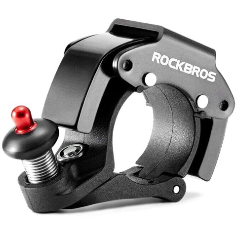 RockBros Dzwonek rowerowy do roweru uniwersalny RockBros Big Ring aluminiowy mocny na kierownicę 100dB wodoodporny czarny RockBros Dzwonek rowerowy do roweru uniwersalny RockBros Big Ring aluminiowy mocny na kierownicę 100dB wodoodporny czarny