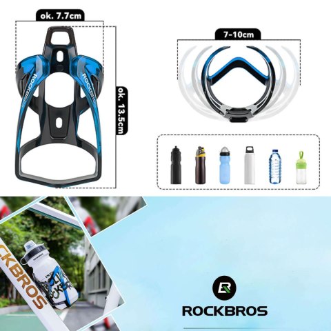 RockBros Koszyk na bidon napój butelkę wodę uchwyt rowerowy do bidonu RockBros Niebieski RockBros Koszyk na bidon napój butelkę wodę uchwyt rowerowy do bidonu RockBros Niebieski