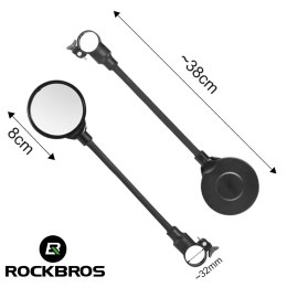 RockBros Lusterko rowerowe Rockbros FK-419 sferyczne wypukłe regulowane 360 czarne (1szt.)
