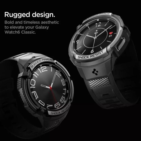 Spigen Etui Spigen Rugged Armor "Pro" do Samsung Galaxy Watch 6 Classic (47 mm) black Spigen Etui Spigen Rugged Armor "Pro" do Samsung Galaxy Watch 6 Classic (47 mm) black