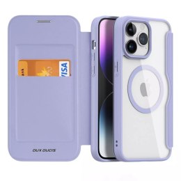 Dux Ducis Etui Dux Ducis Skin X Pro do Apple iPhone 15 Pro Max magnetyczny pokrowiec MagSafe z klapką - fioletowe